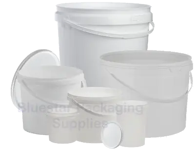 Plastic Buckets Tubs Containers With Tamper Evident Lids 0.5L 1L 3L 5L 10L 25L • £4.90