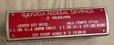 Vintage Coin Bank Cayuga Federal Savings Philadelphia  Standard Thrift Co • $21.99