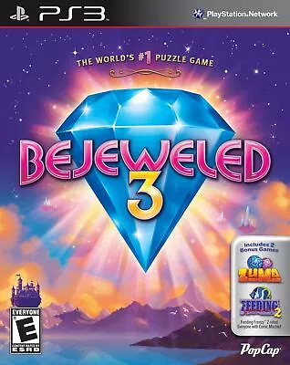 Bejeweled 3 (with Zuma & Feeding Frenzy 2) - Pl (Sony Playstation 3) (US IMPORT) • $58.15