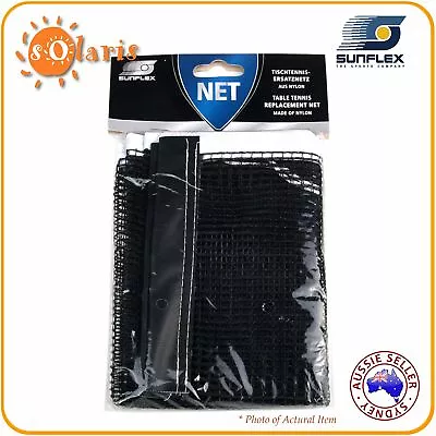 Sunflex Nylon Table Tennis Net Standard Size Replacement Net - Black • $9.99