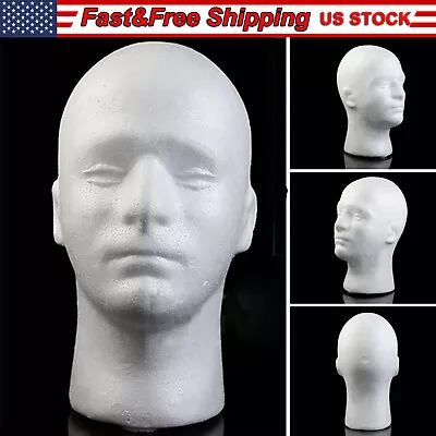 $11.23 • Buy US Male Foam Mannequin Head Model For Showcase Display Glasses Hat Wig Scarves