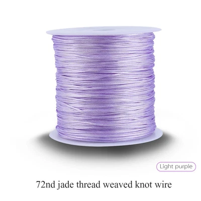 £4.36 • Buy (Purple)100MX 0.8mm Nylon Chinese Knot Cord Rattail Macrame Thread QT