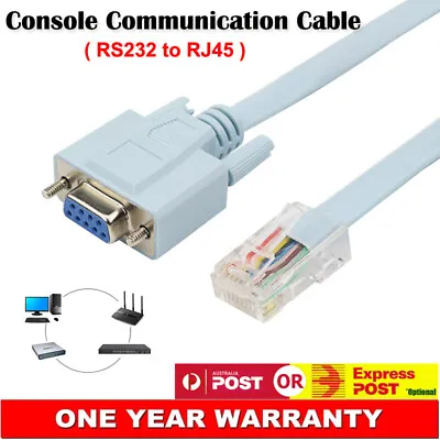 Serial To RJ45 Adapter Cable Console Rollover Cord For Network Switch Router AU • $9.68