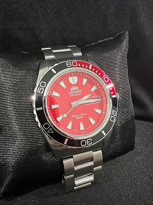 Orient Mako XL Automatic Watch EM75 Diver Men's Red Dial *Coke* 200m MINT • $249.95