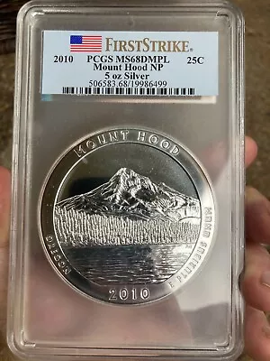 2010 ATB America The Beautiful Mount Hood NP 5oz Silver PCGS MS68DMPL • $229.95
