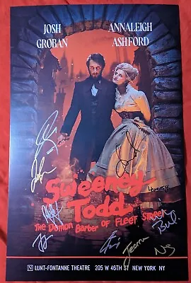 $299.99 • Buy Sweeney Todd Josh Groban, Ashford + Cast Broadway Musical Poster Card. Signe X10