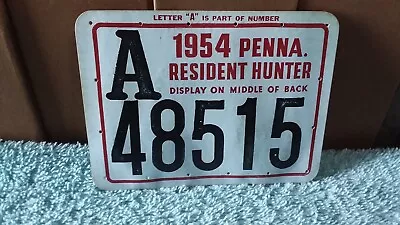 Hunting License Pennsylvania Resident 1954 • $10