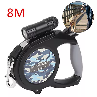 £21.69 • Buy 50KG Large Dog Lead Leash Strong Retractable Extendables Lockable Tapes 8M Black