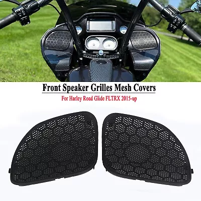 Front Fairing Speaker Grilles Mesh Covers For Harley Road Glide Limited FLTRK • $26.98