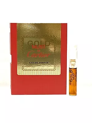 GOLD MUST De Cartier WOMEN 0.05oz-1.5ml Eau De Parfum Spray Sample  Vial (C45 • $7.95