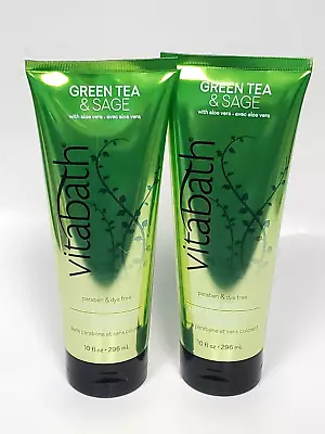 Vitabath 10 Oz Green Tea & Sage Moisturizing Body Wash Paraben Free - 2Pk • $22.99
