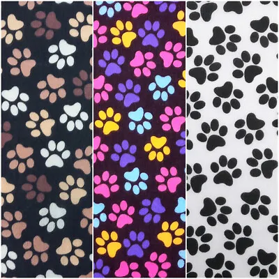 Polycotton Fabric Small 25mm Paw Prints Dog Doggy Puppy Paws 112cm Wide • £3.40