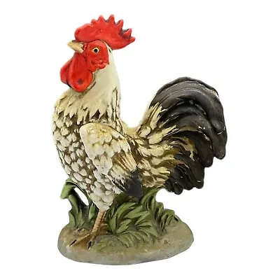 VTG HOMCO Porcelain Rooster Chicken 6.5  Figurine 1446 Cottagecore Farmhouse • $12.80