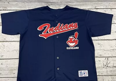 VTG 1999 Omar Vizquel #13 Cleveland Indians MLB True Fan Baseball Jersey - XL • $28