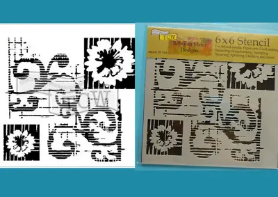 FLOWER SCROLL  6 X 6 Layering STENCIL MASK Template THE CRAFTERS WORKSHOP  • £5.65