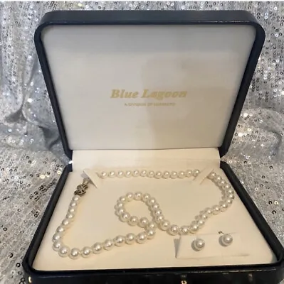 Mikimoto Sea Magic Pearl Necklace Earring Set W/ Original Box • $1500