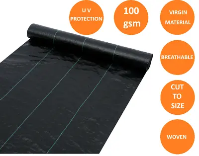 Weed Control Fabric Heavy Duty Ground Cover Membrane Sheet Garden Landscape Mat • £54.99