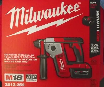 Milwaukee 2612-259 M18 Cordless 5/8  SDS Plus Rotary Hammer 220-240v (tool Only) • $190