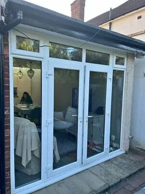 Upvc French Doors White Used Pvc Pvcu External Exterior Side Lights Top Light • £842.14