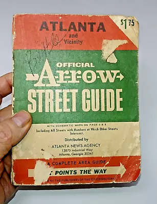 Atlanta & Vicinity Official Arrow Area & Street Guide R. L. Polk & Co. 1960s • $11.95