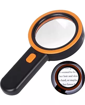 AIXPI Magnifying Glass With Light30X Handheld Large Magnifying Glass 12 LED-B18 • $10