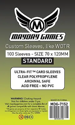 Mayday Games Tarot Card Sleeves (70x120mm) - 100 Standard MDG7152 • £3.25