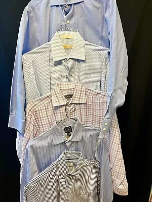 Lot Of 5 Mens Dress And Casual Shirts  15-33 15.5-33 - Long Sleeves • $25