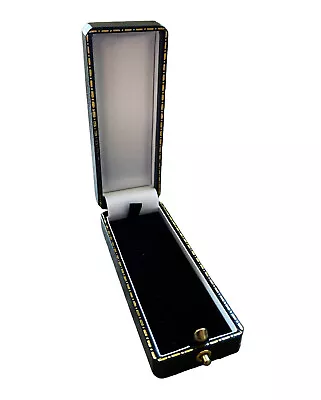 Antique Style Black Leatherette Necklace Boxes. Vintage Style Handmade Box • £450