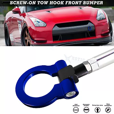 $49.65 • Buy Front Track Racing Aluminum Blue Tow Hook JDM For Nissan GTR Infiniti Q50 Q60
