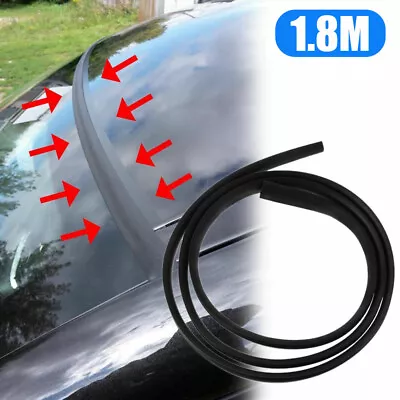Black Rubber Seal Strip Car Front Windshield Panel Trim Moulding Strip Protector • $20.88