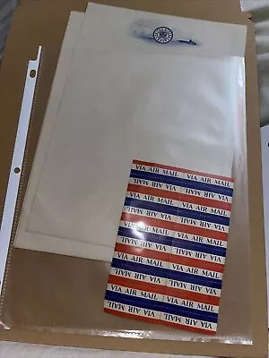 7 Vintage Blank Unused US Navy Letterhead Stationary Paper With Air Mail Sheet • $84.27