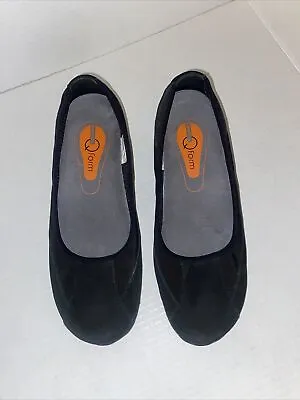 Merrill Q Form Women’s Black Slip On Suade Shoes Size 10 • $32
