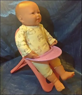VTG Adorable Berenguer Baby Doll Soft Body 18” JC Toys Open Mouth/Gerber Onsie • $19.50