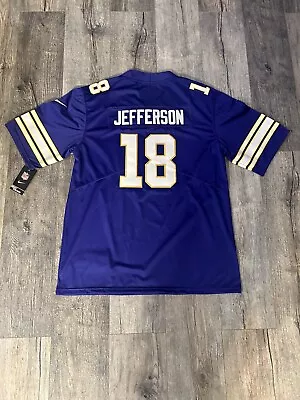 #18 Justin Jefferson Stitched Throwback Jersey Minnesota Vikings Size Men’s XL • $74