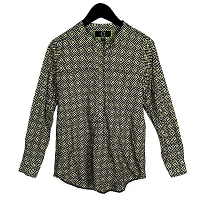 C Wonder Anti Paparazzi Print Popover Button Down Shirt Womens XS Casual Kimono • $16.76