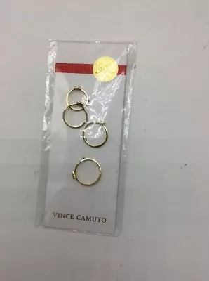 $40 Vince Camuto  Gold-Tone Pave  Crystal Set 4 Rings Size 4678 VC69 • $25.77