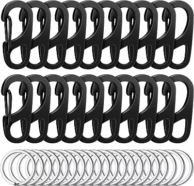 40 Pieces Mini Carabiner Clip Tiny Keychain Carabiner Mini Keyring For Backpack • $12.21