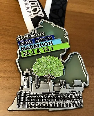 Ann Arbor Michigan Marathon Half 26.2 13.1 Run Race Finisher Medal Probility MI • $24.95