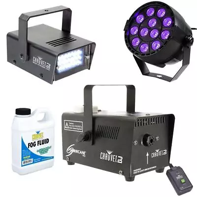 Halloween Party Pack Smoke Haze Fog Machine Remote LED Effect Strobe & UV Light • $84.40
