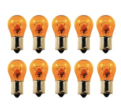 $9.99 • Buy 10x 1156 NA Amber Bulb Tail Light Miniature Bulb Brake Stop Signal Lamp Bulbs