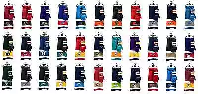  NFL Unisex Knit Scarf And Glove Holiday Gift Set W/ Hanger NEW • $20.99