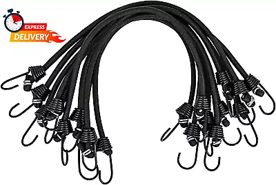 10 Pack Bungee Cords With Hooks 9 Inch - Black Small Bungee Cords With Hooks On  • $14.13