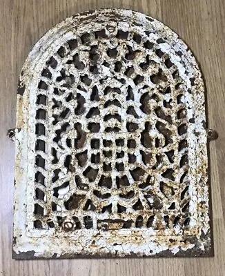 Antique Tuttle Bailey Iron Grate Vent Register Cathedral Arch Architectural Art • $49.50