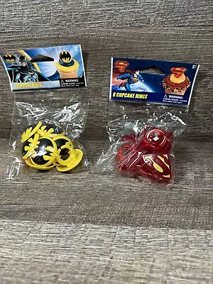 Two Packs Of 8 Cupcake Rings ( Batman & Super Man) • $19.99