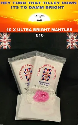 TILLEY LAMP MANTLES X 10 PRESSURE LAMP MANTLE VAPALUX SPARE PARTS SERVICE KIT • £10