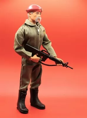 Vintage Action Man Repro SAS M16 Black With Rubber Strap 1/6th Scale GUN ONLY • £9.99