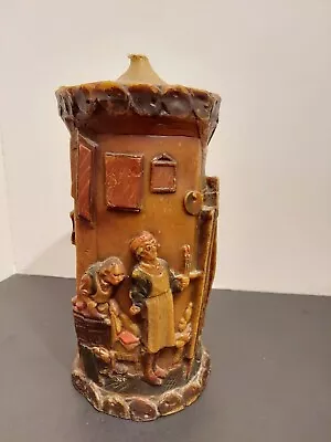 Vintage Johann Gunter Walldurn Kerze Baden High Relief Candle 10” Designer Art • $35.99