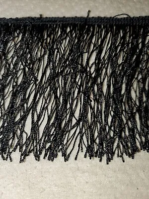 Black 4  Chainette Fringe Trim Midnight's Embrace Tassel Lot • $10.50