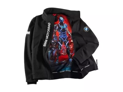 BMW Motorrad Soft Shelll Jacket Mens 3XL Motorsport Superhero Mesh Lined Black • $79.88