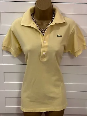 £11.99 • Buy Lacoste Women's Yellow Polo T-Shirt UK14-16